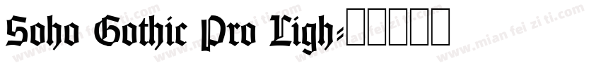 Soho Gothic Pro Ligh字体转换